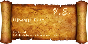 Ujhegyi Edit névjegykártya